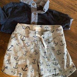 Old navy top and crew cuts bottoms 2T